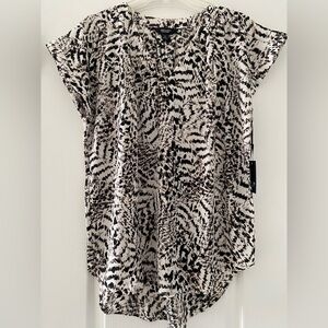 NWT Simply Vera Vera Wang V-Neck Popover Blouse Size M